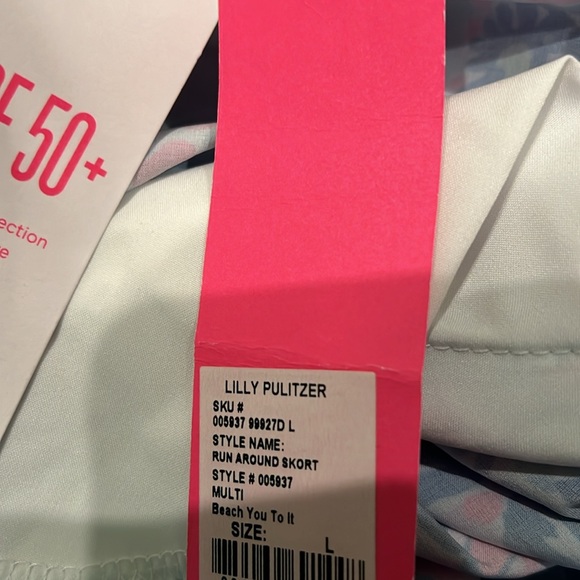 Lilly Pulitzer UPF 50+ Luxletic Run Around Skort Beach You To It Large NWT - Picture 6 of 10